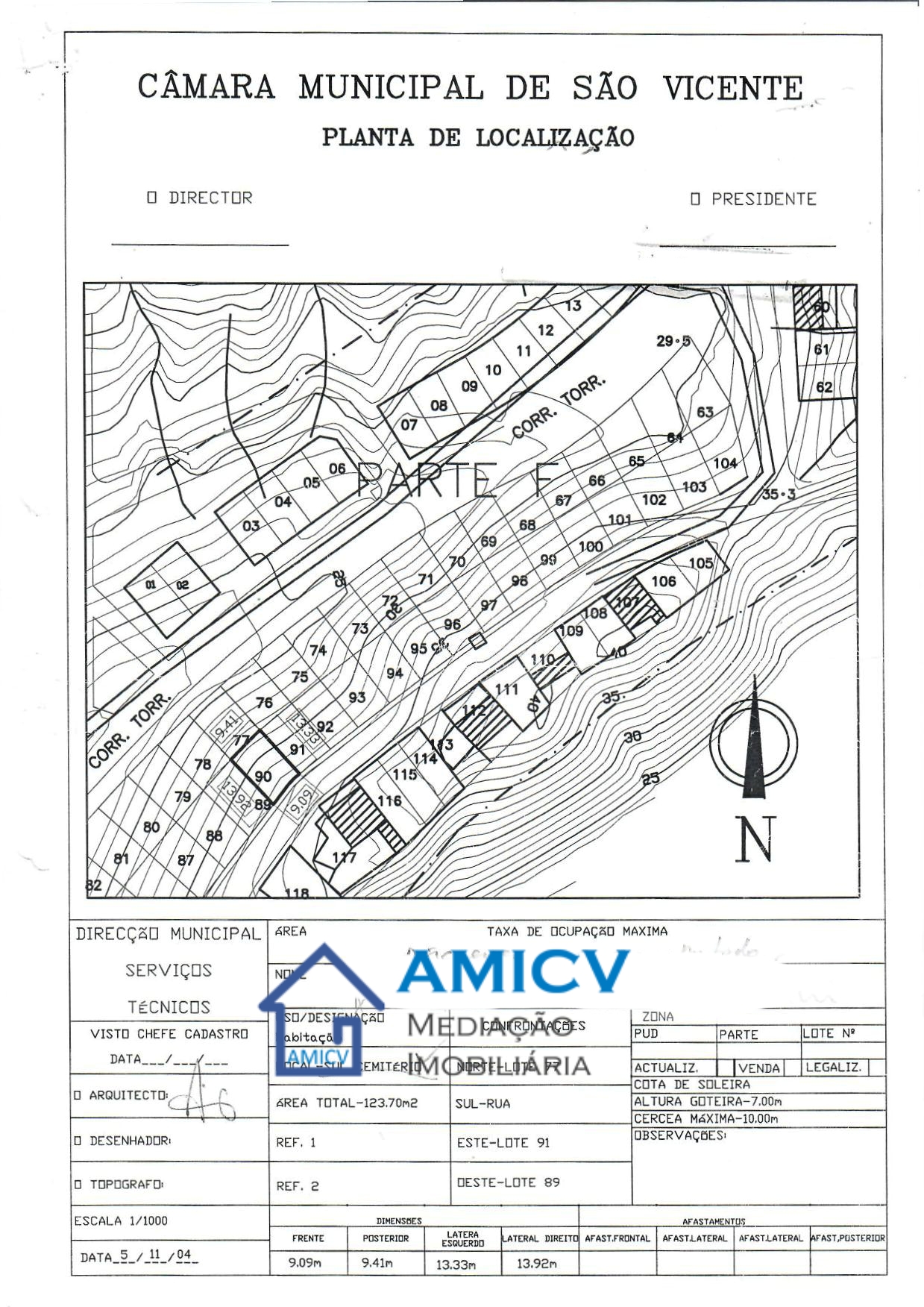 AMICV REAL ESTATE CABO VERDE terreno horta seca mindelo são vicente 123,70m2